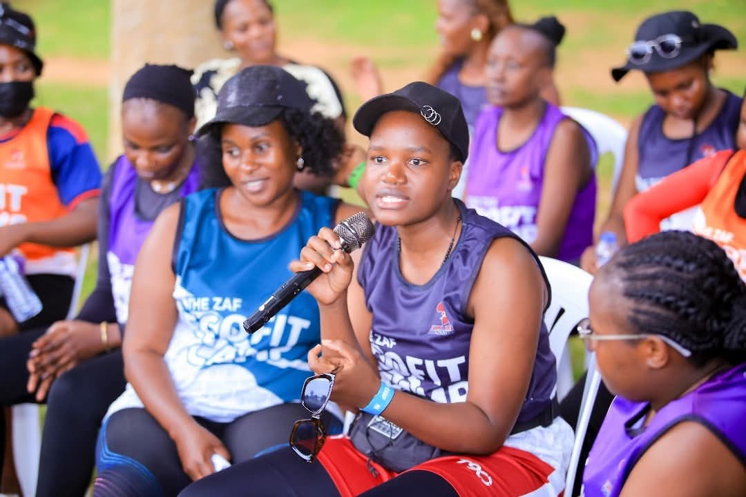 Girls engaging in an open SRHR discussion during the EcoFit Camp, sharing experiences, asking questions, and learning together in a safe and supportive environment.